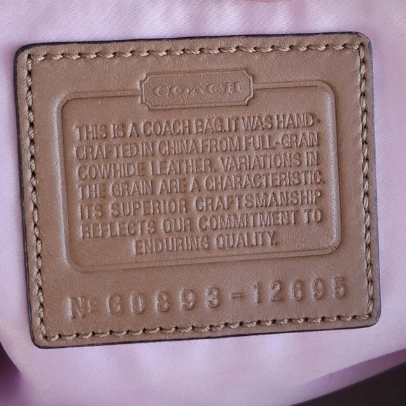 Coach Bonnie 12695 Satchel British Tan Leather Shoulder Bag Y2K - Picture 15 of 16